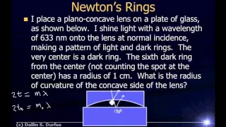 Physics123 Example Problems - Thin Films and Interferometers
