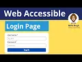 Make Your Login Form Accessible - Step-by-Step Code Tutorial