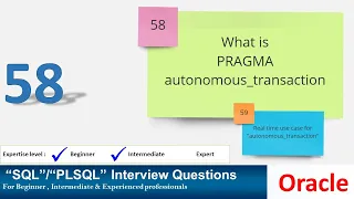Oracle PL SQL interview question oracle pragma autonomous transaction