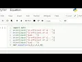Simultaneous equations solved by a python code