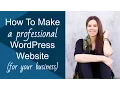 How To Make A WordPress Website For Your Business CUSTOMIZR Theme