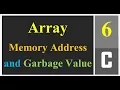 Array Memory address and Garbage value