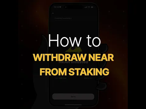 How to stake NEAR | HOT Wallet | NEAR APY