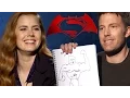 The Cast Of Batman v Superman Dawn of Justice Draw Their Dream Super Heroes