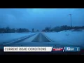 Blowing snow reducing visibility on US 131
