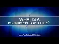 What is a Muniment of Title