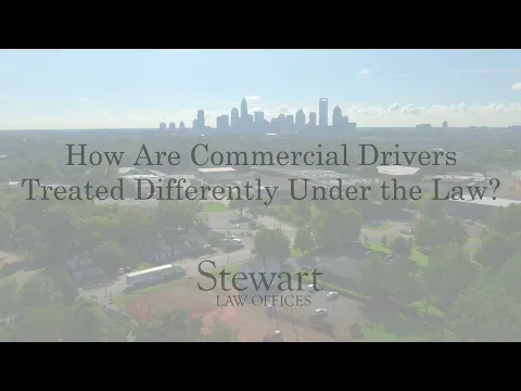 How are commercial drivers treated differently under the law?