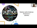 Python If Statement - One selection