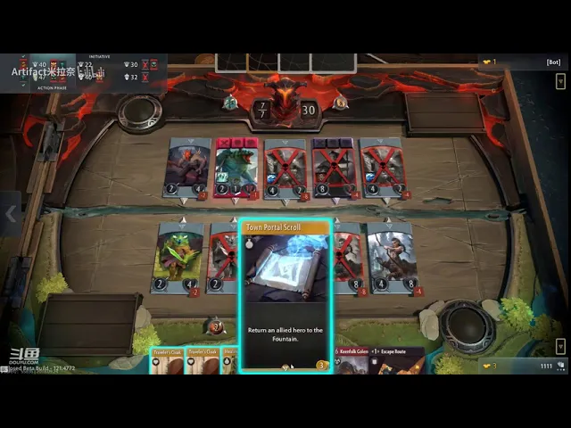 Слитый геймлей Artifact от китайского игрока