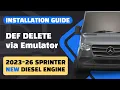 DEF Delete Sprinter w907 OM654 2 0L 2023 2024 2025 2026