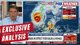 Rain Bands From Major Hurricane Lowell Lashing Kauai and Oahu