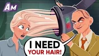 A sneaky hairdresser stole the hair of a pregnant poor woman #shortanimation
