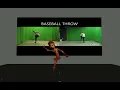 3D Animation of a baseball throw using reference