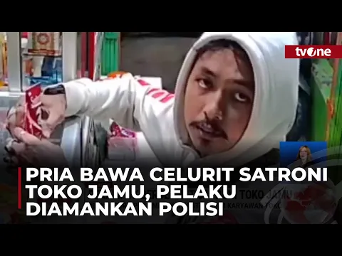 Pria Bawa Celurit Satroni toko Jamu, Pelaku Diamankan Polisi