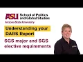 DARS SGS major and SGS elective requirements