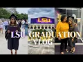 LSU GRADUATION VLOG graduating with her MASTERS setting up decorations etc