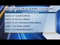 Key dates on U of A academic calendar