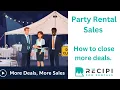 Party Rental Sales DO s DON TS of sales