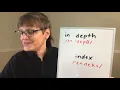 How to Pronounce In Depth and Index Free American Accent Training from SpeechModification com