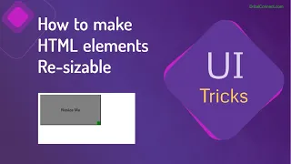 How to Create Resizable HTML Elements Resizable and draggable div using Vanilla JavaScript
