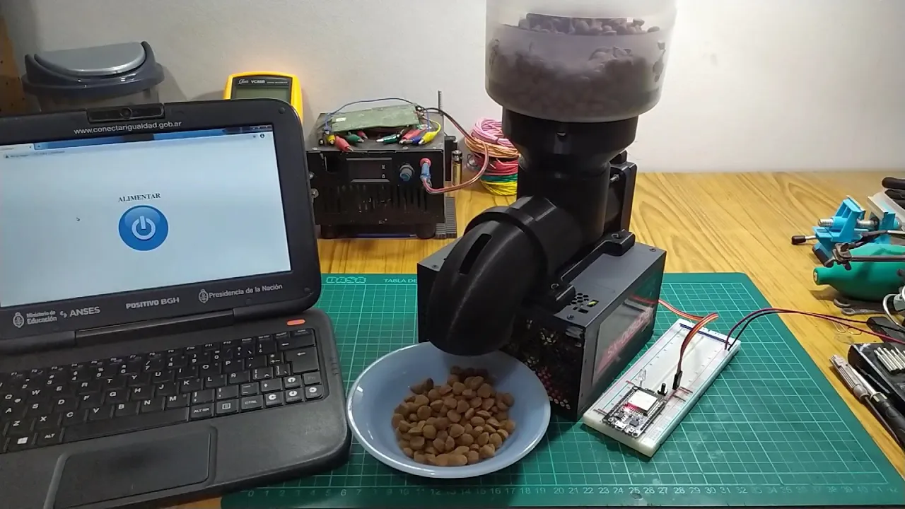 Alimentador de Mascotas 3D ESP32 ESP-IDF Analisis + Montaje IDEAL VACACIONES!!!