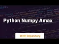 python numpy amax