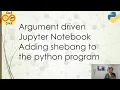 Passing arguments to python and shebang to the program to use python from the virtual environment