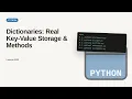 Python - Web development basic Series Dictionaries Real Key-Value Storage Methods