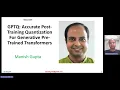 GPTQ Accurate Post-Training Quantization For Generative Pre-Trained Transformers