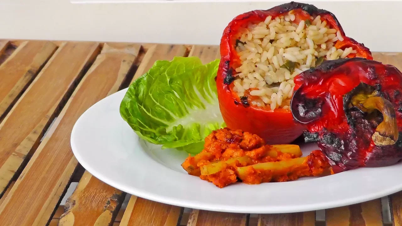 Gefüllte Paprika mit Reis - Dolma Biber / Vergetarisch