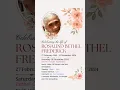 Rosalind Bethel Frederick Funeral Announcement