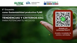 Curso de Sustentabilidad productiva PyME: Tendencias y Criterios ESG