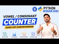 Function That Counts Vowels Consonants Using List Comprehension Python Coding Ques Series