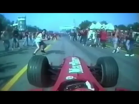 Download MP3 Schumacher somehow avoids hitting fans after track invasion (Italy, 2000)