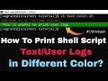 How To Set a Text Color in a Shell Script How to change the output color of echo in Linux