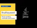 final keyword in java malayalam final variables methods and classes malayalam Code eureka