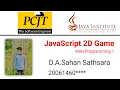 JavaScript 2D Game Java Institute D A S Sathsara