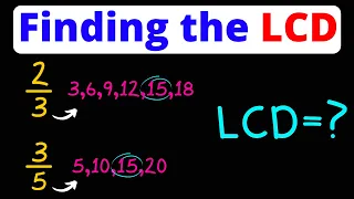 Finding the Least Common Denominator LCD Between 2 Fractions Eat Pi