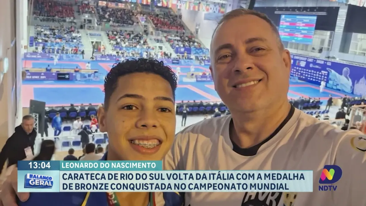 Leonardo Kriguer do Nascimento conquista medalha no campeonato mundial de Karatê