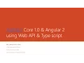 ASP Net Core C 6 Web API Angular 2 Typescript Part 1