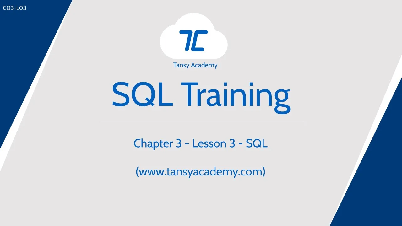 Tansy SQL Course - SQL - Video Thumbnail