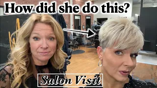 Trying the Platinum Card Blonde Technique on My Pixie Cut Salon Visit