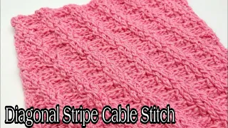 Crochet Made Easy - The Diagonal Stripe Cable Stitch Tutorial