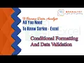 Data Validation Formatting in Excel Advanced Excel Full Course Excel Tutorial for Beginners