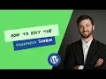 How to Edit the Wordpress Sidebar