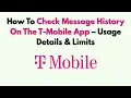 How To Check Message History On The T-Mobile App - Usage Details Limits