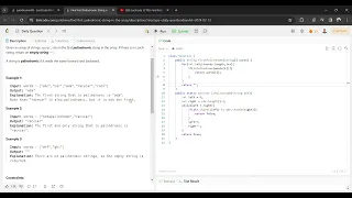 Find First Palindromic String in the Array LeetCode 2108 solution in java