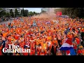 Download Lagu Netherlands fans dance in the streets of Hamburg ahead of first Euro 2024 match