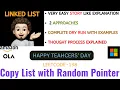 Copy List with Random Pointer 2 Approaches Clear Intuition Dry Run Microsoft Leetcode - 138
