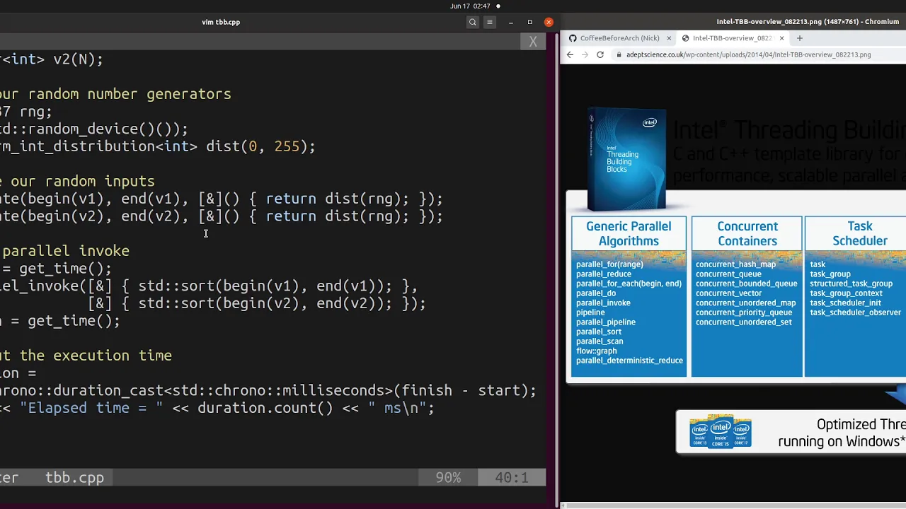 Parallel Programming: Intro to TBB